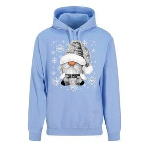 Cool Grey Santa Gnomie For Gothic And Emo With Winter Gnome Gift Unisex Surf Hoodie