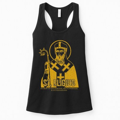 Catholicism Gold St. Eligius Jesus Catholic Christian Saint Womens Tank Top