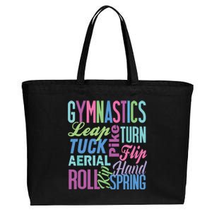 Cute Gymnastics Shirts Gymnast Gifts Gymnastic Clothes Girl Cotton Canvas Jumbo Tote