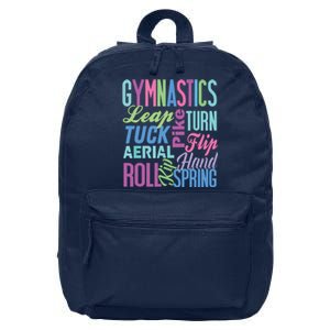 Cute Gymnastics Shirts Gymnast Gifts Gymnastic Clothes Girl 16 in Basic Backpack