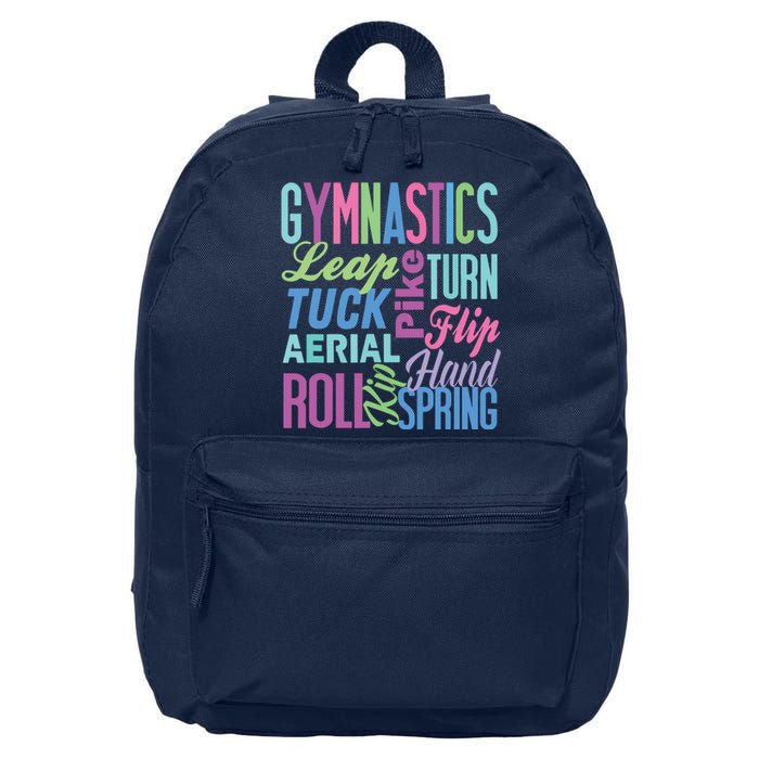 Cute Gymnastics Shirts Gymnast Gifts Gymnastic Clothes Girl 16 in Basic Backpack