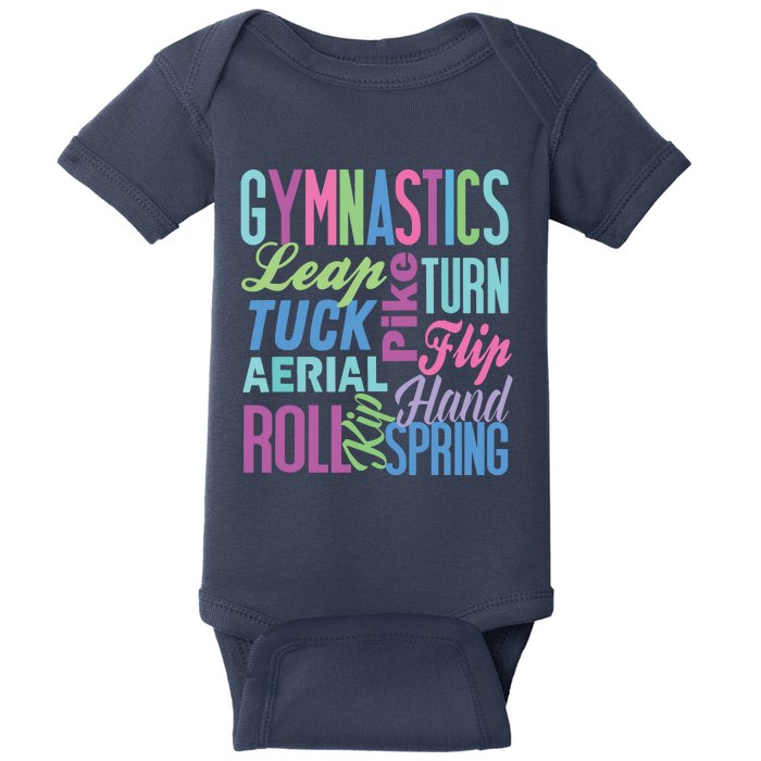 Cute Gymnastics Shirts Gymnast Gifts Gymnastic Clothes Girl Baby Bodysuit