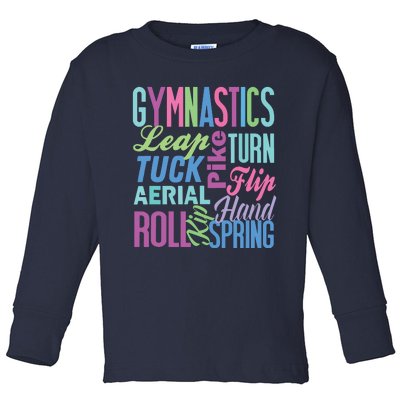 Cute Gymnastics Shirts Gymnast Gifts Gymnastic Clothes Girl Toddler Long Sleeve Shirt