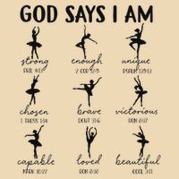 Christian God Says I Am Ballet Dancer Religious Bible Verse Bag