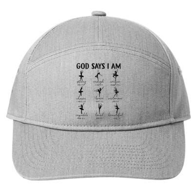 Christian God Says I Am Ballet Dancer Religious Bible Verse 7-Panel Snapback Hat