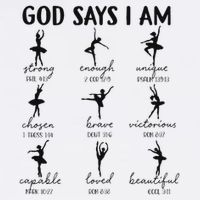 Christian God Says I Am Ballet Dancer Religious Bible Verse Cooling Performance Crew T-Shirt