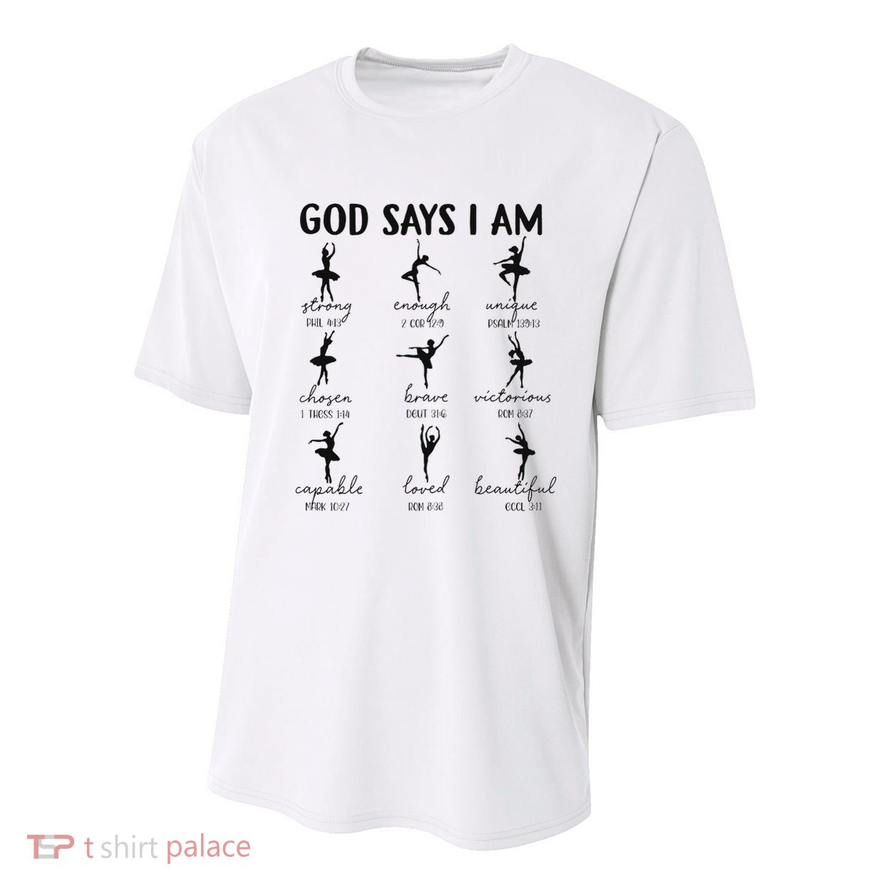 Christian God Says I Am Ballet Dancer Religious Bible Verse Youth Performance Sprint T-Shirt