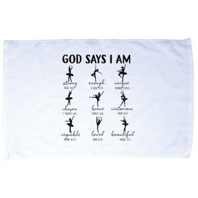 Christian God Says I Am Ballet Dancer Religious Bible Verse Microfiber Hand Towel