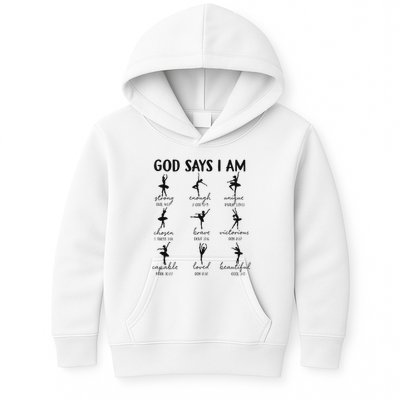Christian God Says I Am Ballet Dancer Religious Bible Verse Kids Hoodie