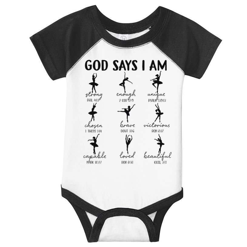 Christian God Says I Am Ballet Dancer Religious Bible Verse Infant Baby Jersey Bodysuit