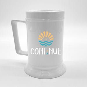 Cont;nue Gift Semicolon Tal Health Awareness Gift Beer Stein