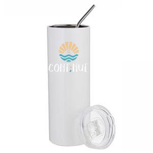 Cont;nue Gift Semicolon Tal Health Awareness Gift Stainless Steel Tumbler