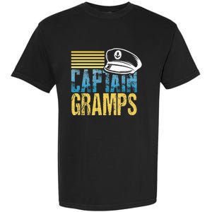 Captain Gramps Sailing Captain Hat Boat Lover Boating Garment-Dyed Heavyweight T-Shirt