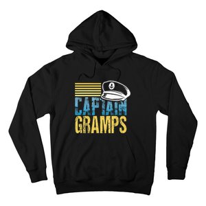 Captain Gramps Sailing Captain Hat Boat Lover Boating Hoodie