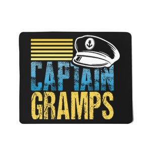 Captain Gramps Sailing Captain Hat Boat Lover Boating Mousepad