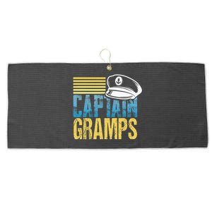 Captain Gramps Sailing Captain Hat Boat Lover Boating Large Microfiber Waffle Golf Towel