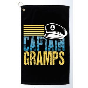 Captain Gramps Sailing Captain Hat Boat Lover Boating Platinum Collection Golf Towel