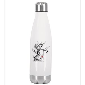 Cute Ghost Swinging Reading Book Halloween Boo Ghost Costume Funny Gift Stainless Steel Insulated Water Bottle