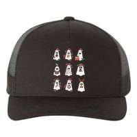 Cute Ghost Spooky Christmas Santa Hat Funny Family Pajama Yupoong Adult 5-Panel Trucker Hat