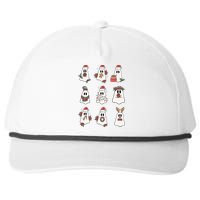 Cute Ghost Spooky Christmas Santa Hat Funny Family Pajama Snapback Five-Panel Rope Hat