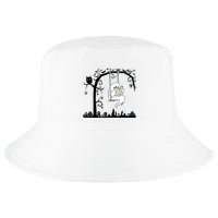 Cute Ghost Swinging Reading Book Halloween Ghost Reading Meaningful Gift Cool Comfort Performance Bucket Hat