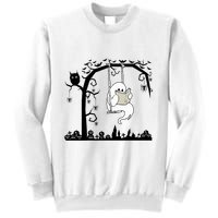 Cute Ghost Swinging Reading Book Halloween Ghost Reading Meaningful Gift Sweatshirt