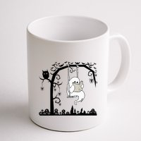 Cute Ghost Swinging Reading Book Halloween Ghost Reading Meaningful Gift Mug