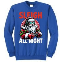 Christmas Gamer Sleigh All Night Video Game Santa Xmas Tall Sweatshirt