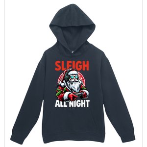 Christmas Gamer Sleigh All Night Video Game Santa Xmas Urban Pullover Hoodie