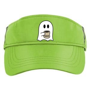 Cute Ghost Spooky Coffee Spooky Season Fall Coffee Lover Gift Adult Drive Performance Visor