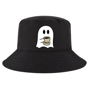 Cute Ghost Spooky Coffee Spooky Season Fall Coffee Lover Gift Cool Comfort Performance Bucket Hat