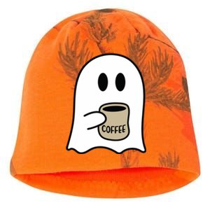 Cute Ghost Spooky Coffee Spooky Season Fall Coffee Lover Gift Kati - Camo Knit Beanie