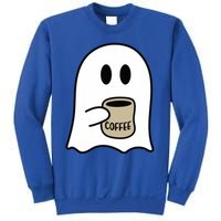 Cute Ghost Spooky Coffee Spooky Season Fall Coffee Lover Gift Sweatshirt