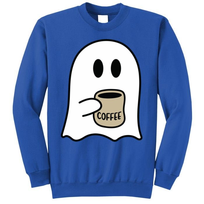 Cute Ghost Spooky Coffee Spooky Season Fall Coffee Lover Gift Sweatshirt