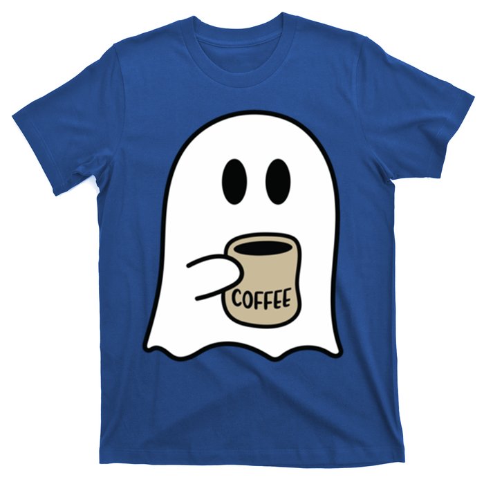 Cute Ghost Spooky Coffee Spooky Season Fall Coffee Lover Gift T-Shirt