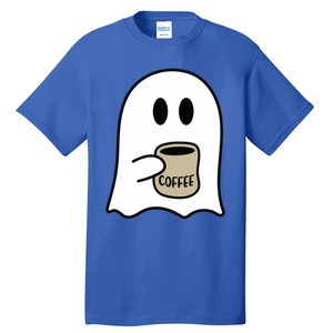 Cute Ghost Spooky Coffee Spooky Season Fall Coffee Lover Gift Tall T-Shirt