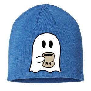 Cute Ghost Spooky Coffee Spooky Season Fall Coffee Lover Gift Sustainable Beanie