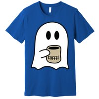 Cute Ghost Spooky Coffee Spooky Season Fall Coffee Lover Gift Premium T-Shirt