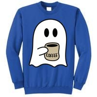 Cute Ghost Spooky Coffee Spooky Season Fall Coffee Lover Gift Tall Sweatshirt