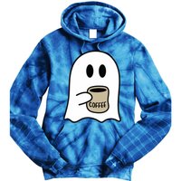 Cute Ghost Spooky Coffee Spooky Season Fall Coffee Lover Gift Tie Dye Hoodie