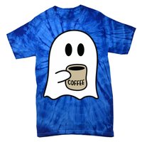 Cute Ghost Spooky Coffee Spooky Season Fall Coffee Lover Gift Tie-Dye T-Shirt