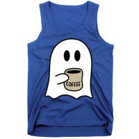 Cute Ghost Spooky Coffee Spooky Season Fall Coffee Lover Gift Tank Top