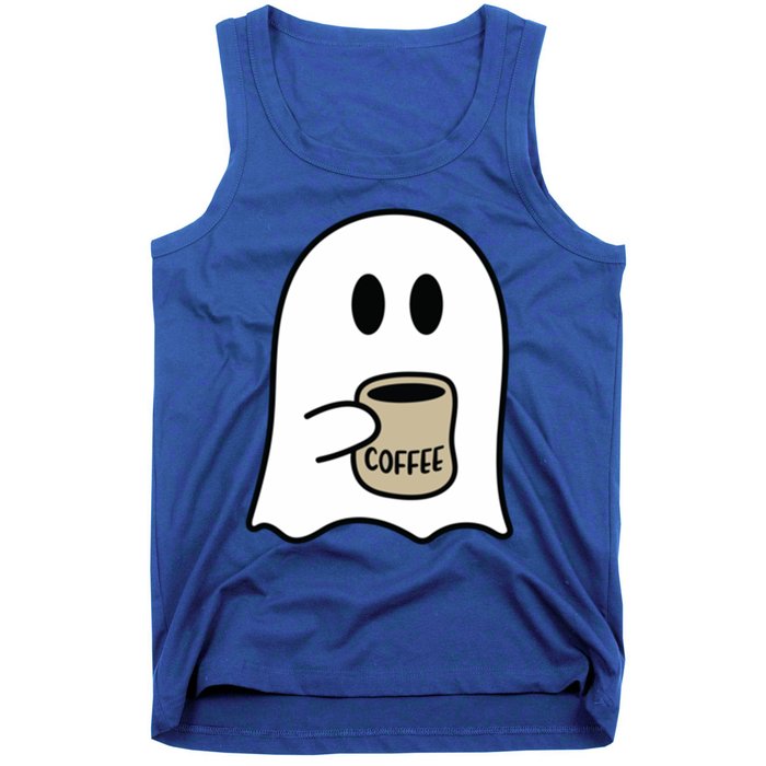 Cute Ghost Spooky Coffee Spooky Season Fall Coffee Lover Gift Tank Top