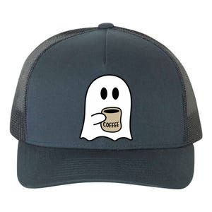 Cute Ghost Spooky Coffee Spooky Season Fall Coffee Lover Gift Yupoong Adult 5-Panel Trucker Hat