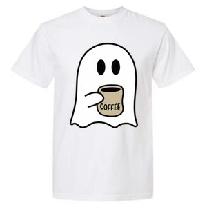 Cute Ghost Spooky Coffee Spooky Season Fall Coffee Lover Gift Garment-Dyed Heavyweight T-Shirt