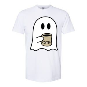 Cute Ghost Spooky Coffee Spooky Season Fall Coffee Lover Gift Softstyle CVC T-Shirt