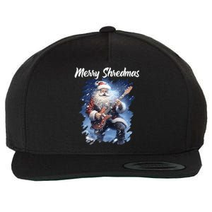 Christmas Guitarist Santa Playing Electric Guitar Rock Music Gift Wool Snapback Cap