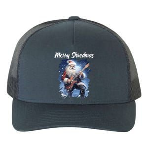 Christmas Guitarist Santa Playing Electric Guitar Rock Music Gift Yupoong Adult 5-Panel Trucker Hat