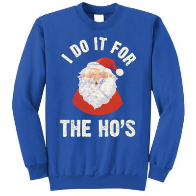 Christmas Gift Santa Claus Xmas I Do It For The Hos Holidays Gift Tall Sweatshirt