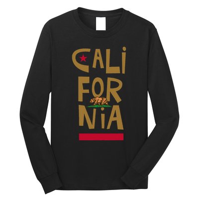 California Golden State CA Flag Bear Funny Long Sleeve Shirt